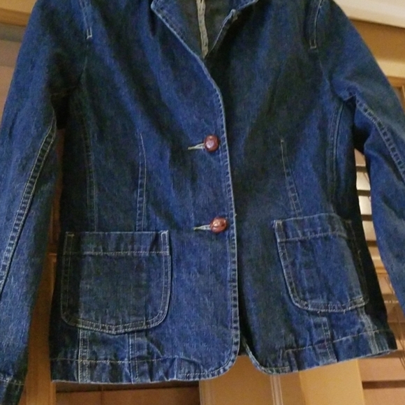 Lands End vintage Jean jacket sz 16, EUC - Picture 4 of 8